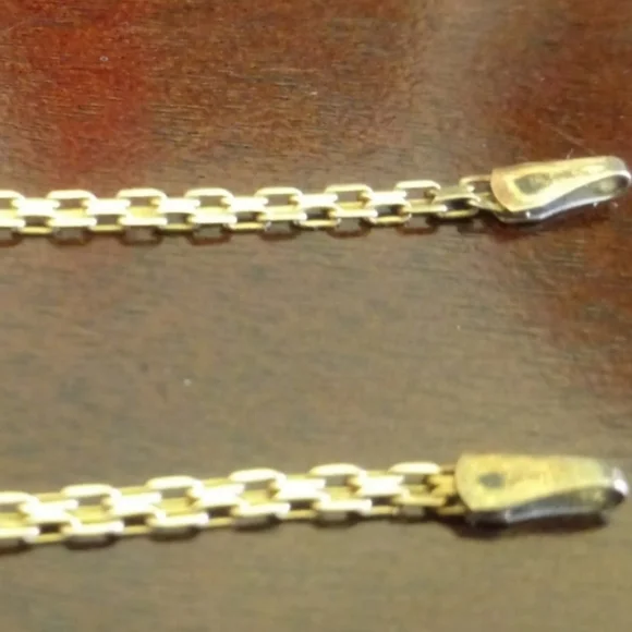 💯 Authentic Vintage 14k gold and genuine large opal chain - Picture 13 of 14